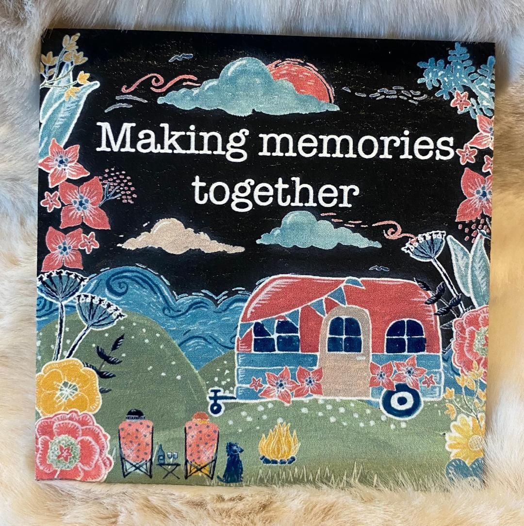'Caravan' Slate Coaster (B)