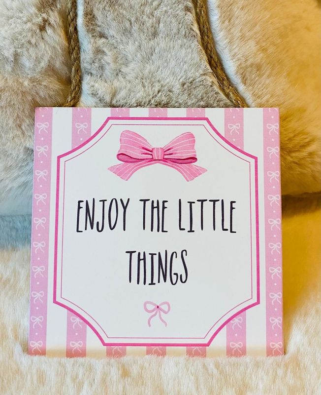 'Enjoy The Little Things' Candy Stripe Hanger