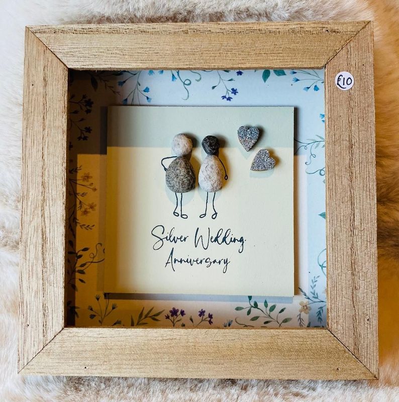 'Silver Wedding Anniversary' Box Frame