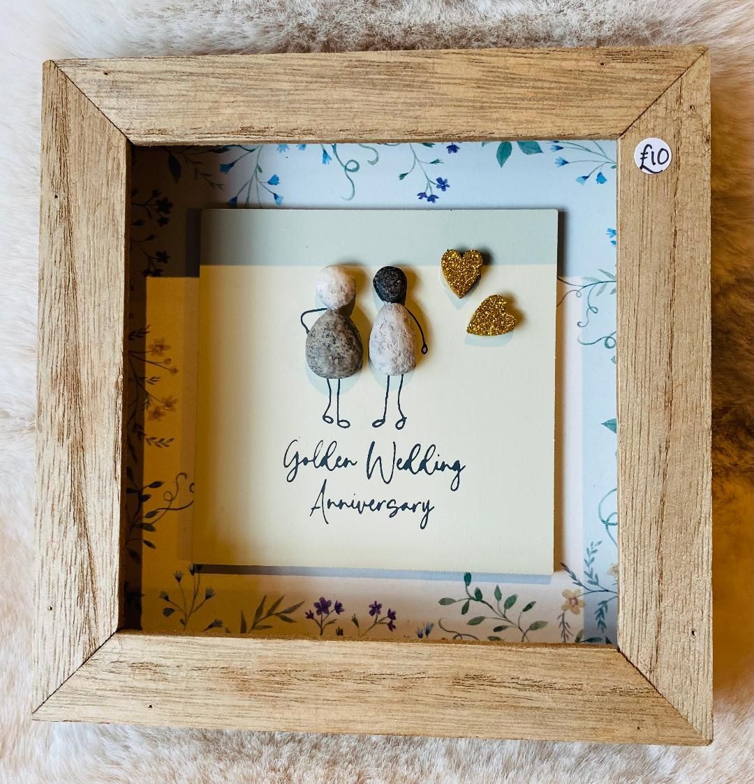 'Golden Wedding Anniversary' Box Frame
