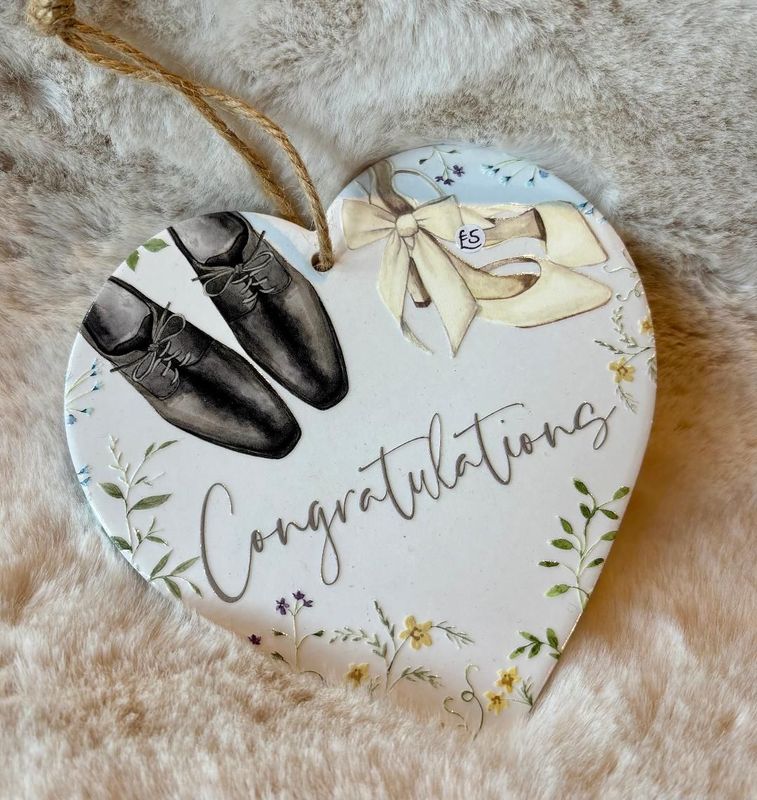 'Congratulations' Wedding Heart