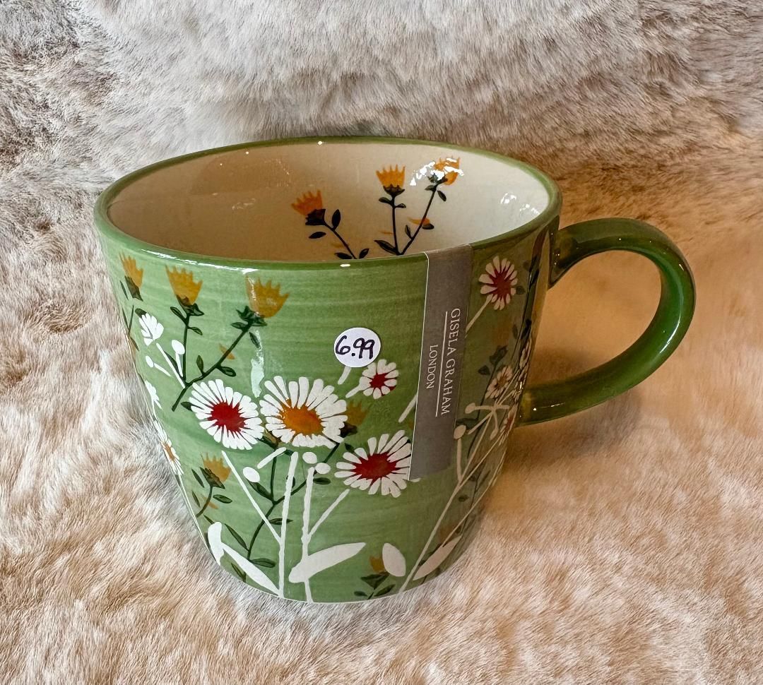 Green 'Wild Daisy' Mug
