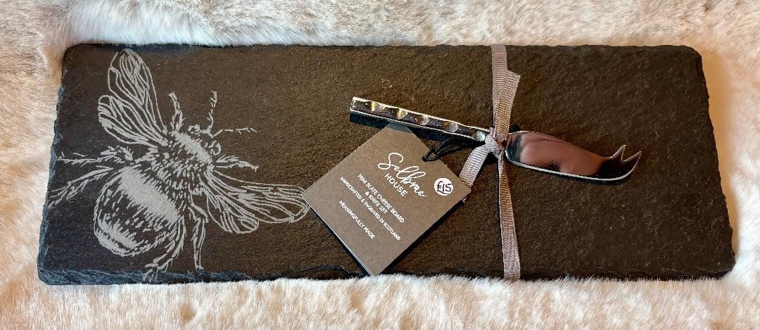 'Bee' Slate Board & Knife Set