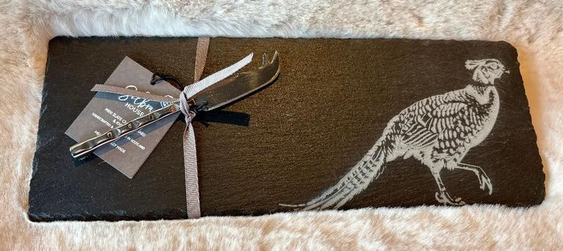 'Pheasant' Slate Board & Knife Set