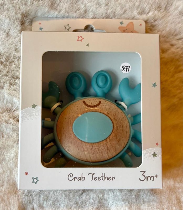 Blue 'Crab' Silicone Teether