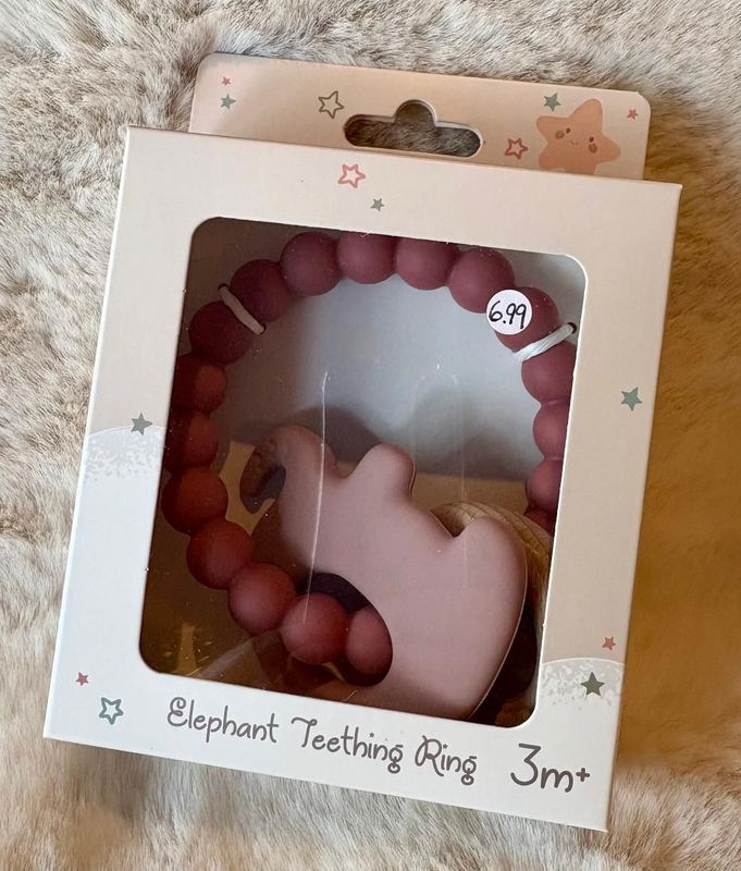 Pink 'Elephant' Teething Ring