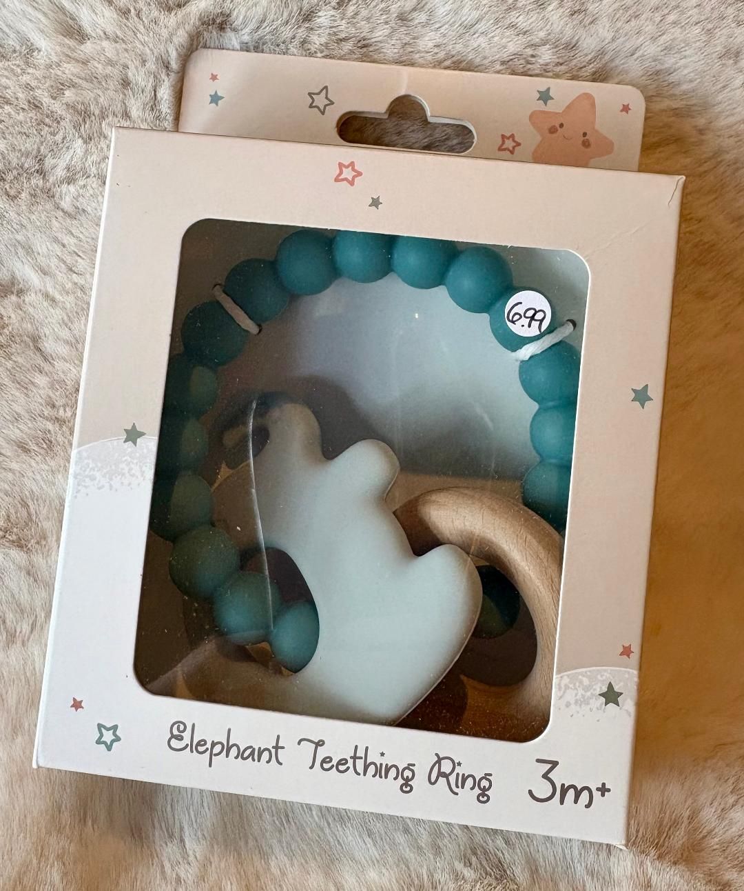 Blue 'Elephant' Teething Ring