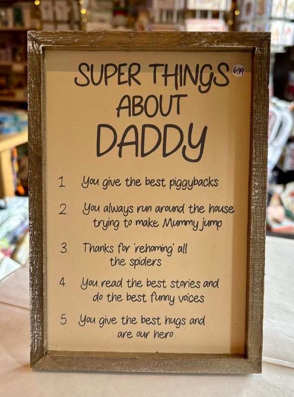 'Super/Daddy' Plaque