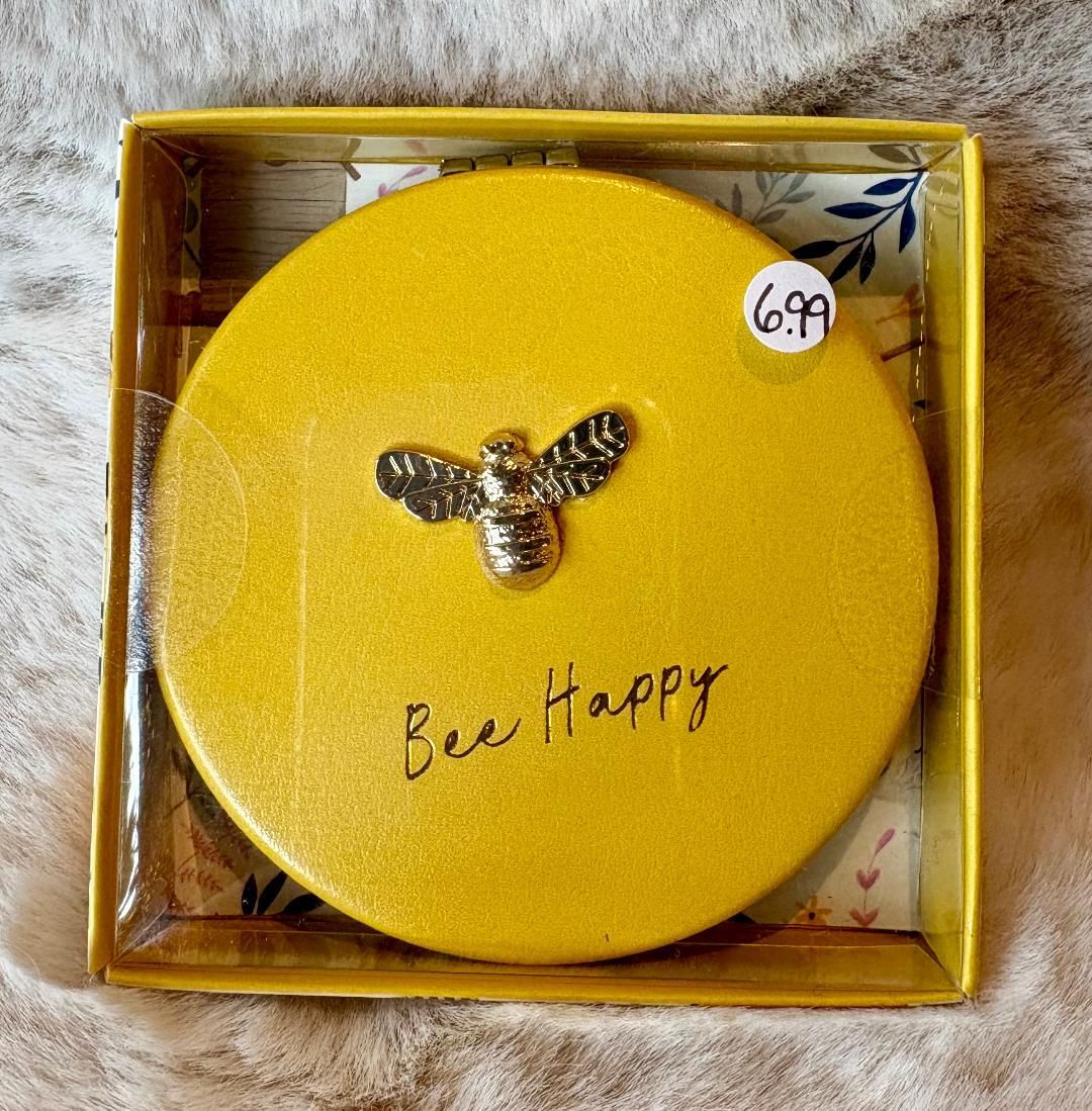 Yellow 'Bee Happy' Compact