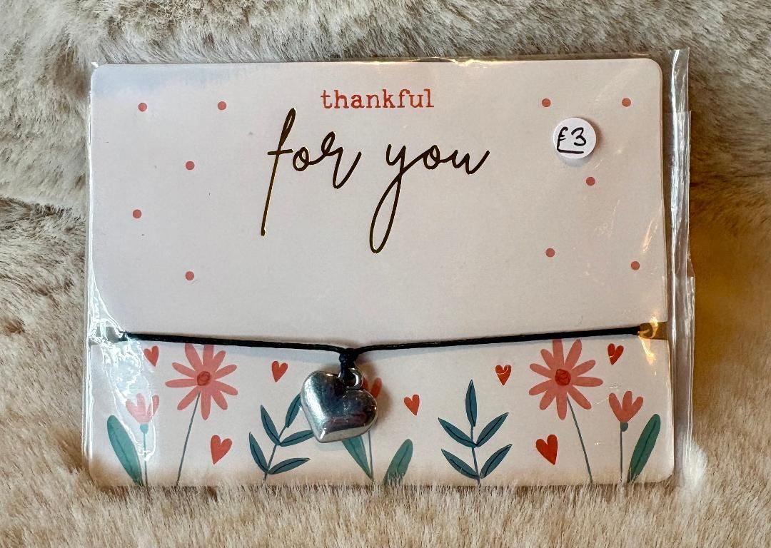 'Thankful For You' String Bracelet