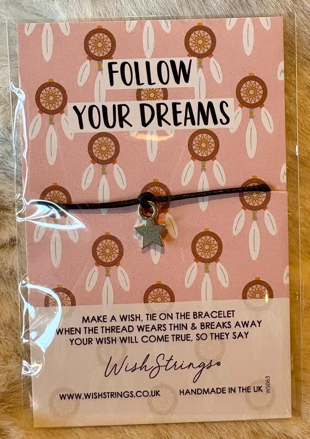 'Follow Your Dreams' Wish String Bracelet