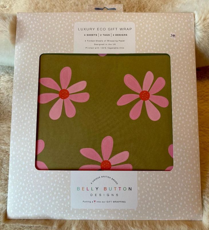 'Olive/Cosmos' Luxury Eco Gift Wrap Set