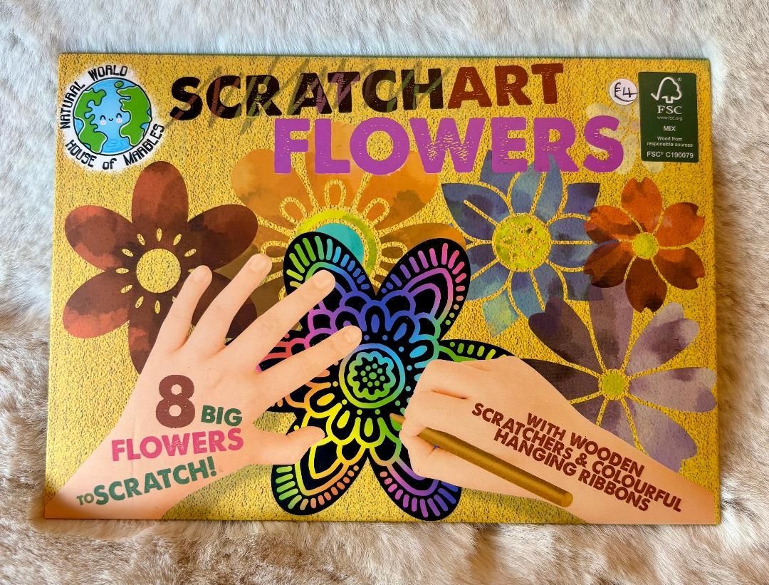 'Flowers' Scratch Art