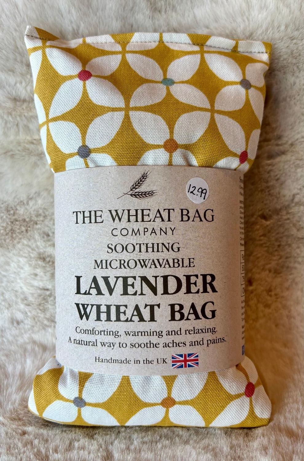'Ochre Flower' Lavender Wheat Bag