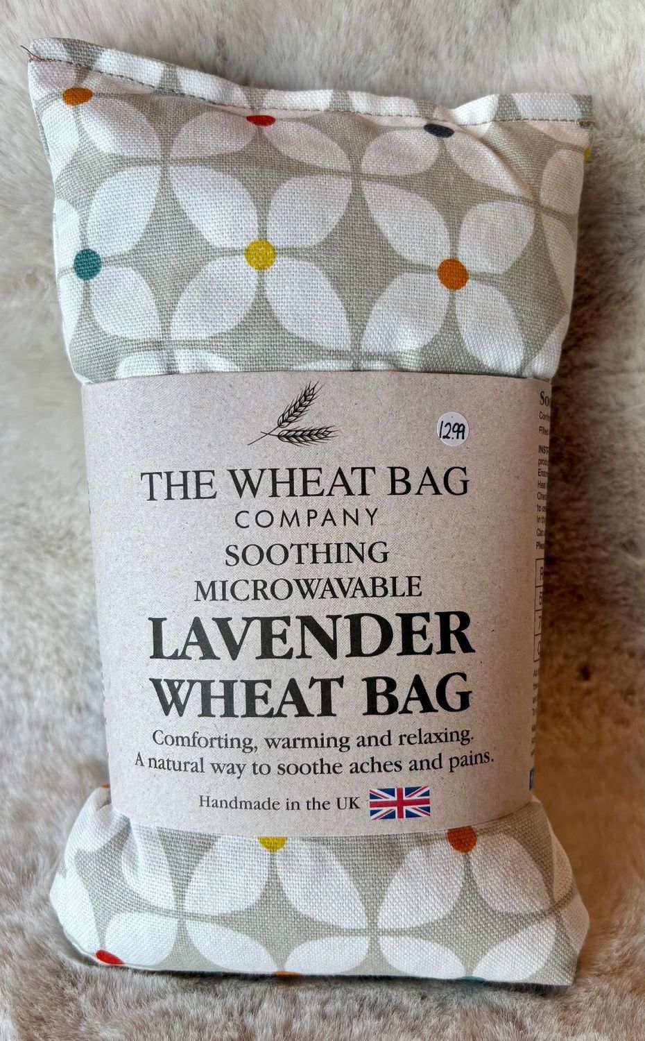 'Grey Flower' Lavender Wheat Bag
