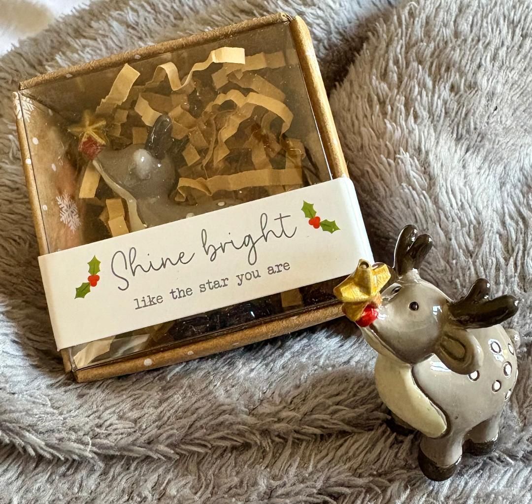'Christmas Reindeer' Resin Keepsake