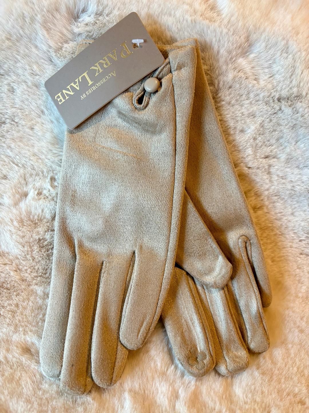 Linen 'Button' Gloves