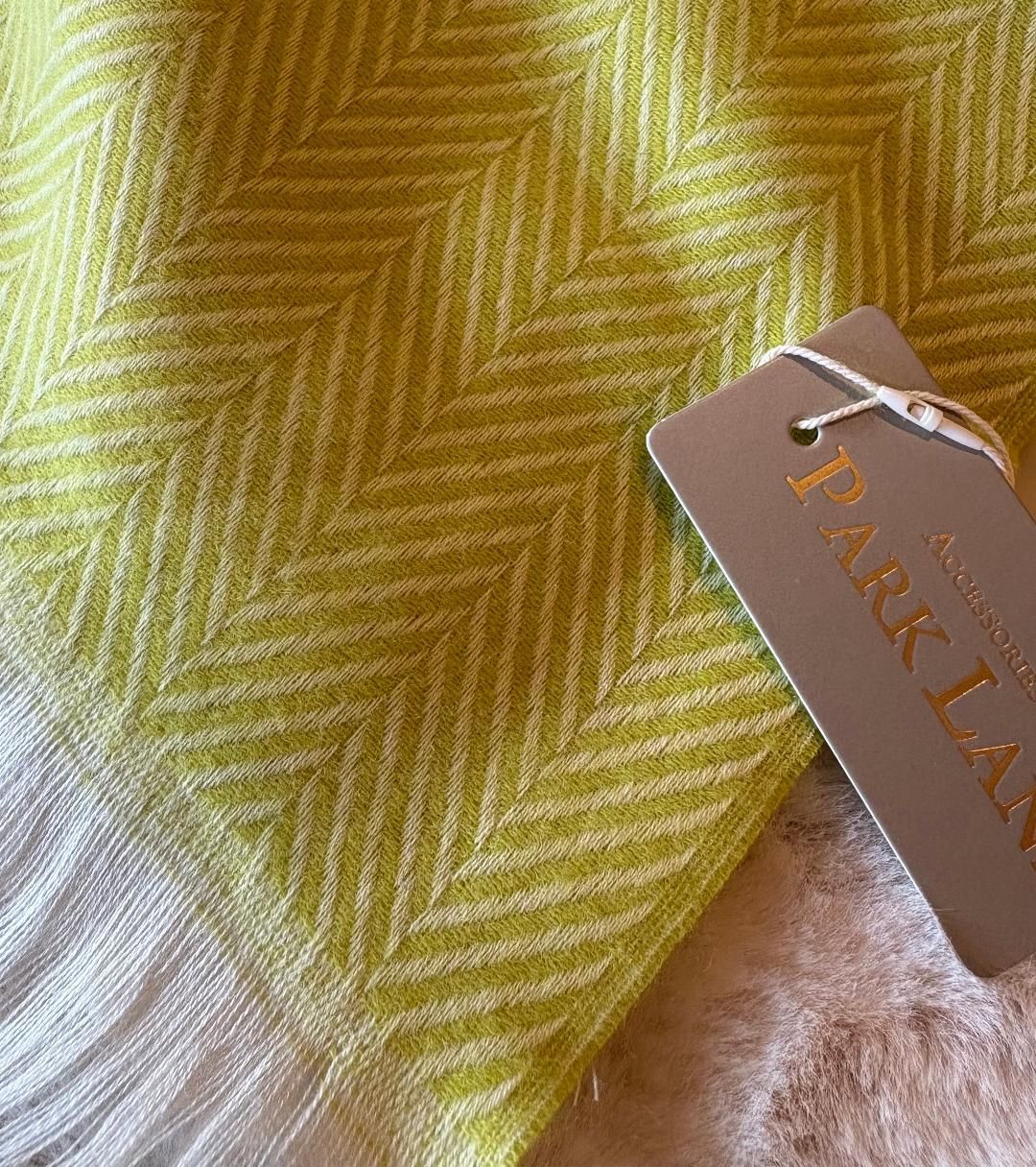 Lime 'Chevron' Scarf