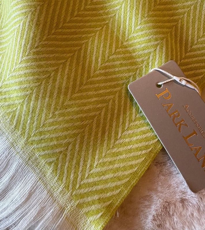 Lime 'Chevron' Scarf