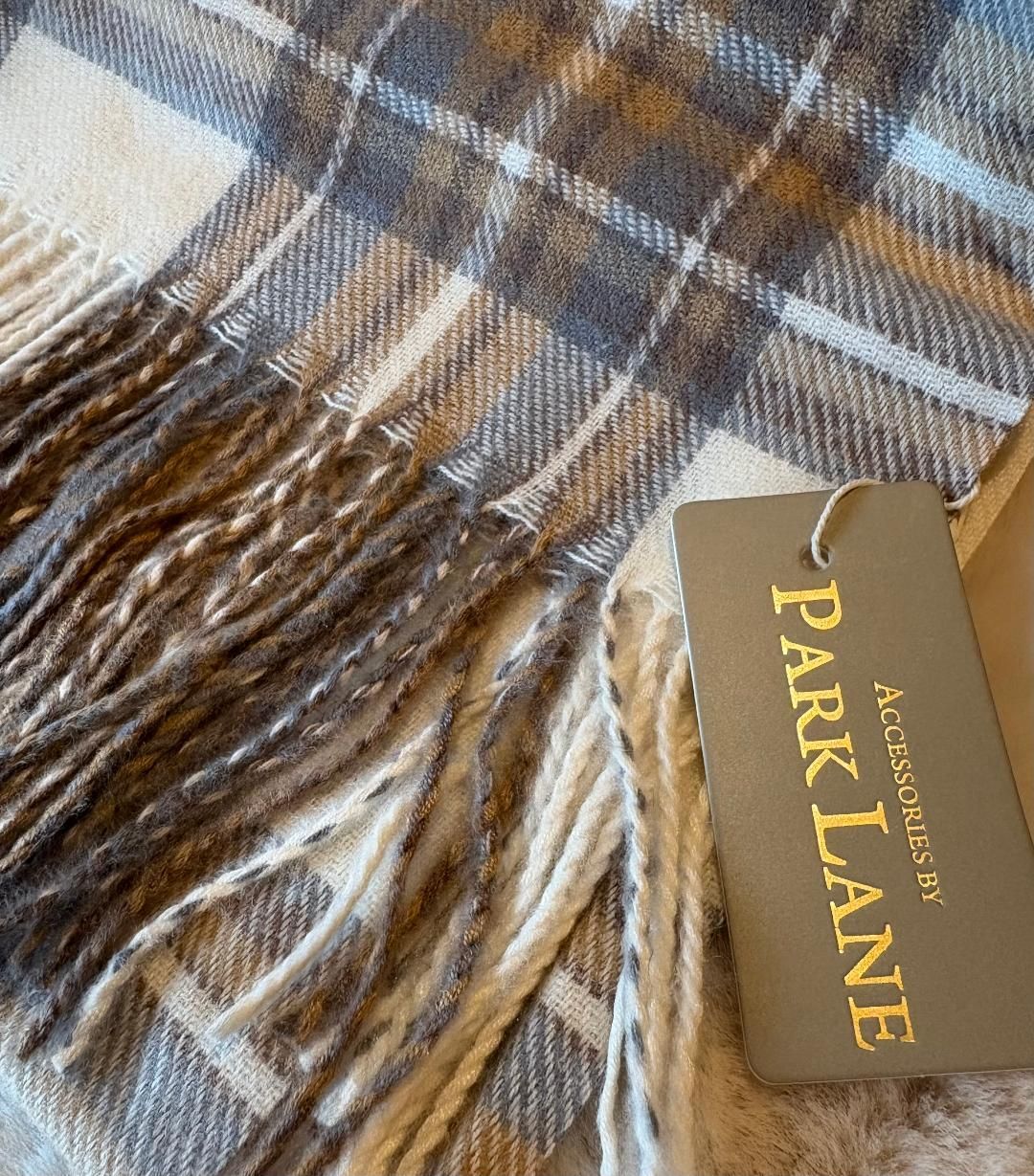 'Beige/Grey' Scarf