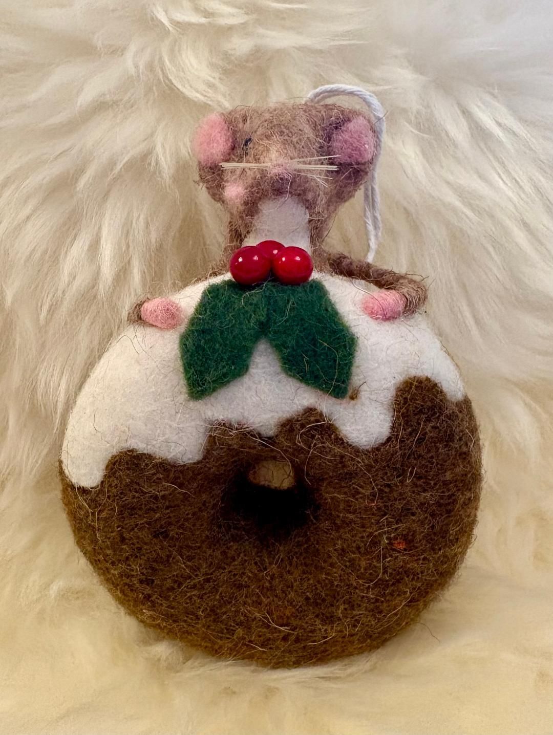 'Mouse/Doughnut' Felt Decoration