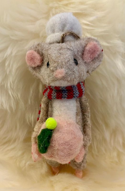 'Mouse/Pudding' Felt Decoration