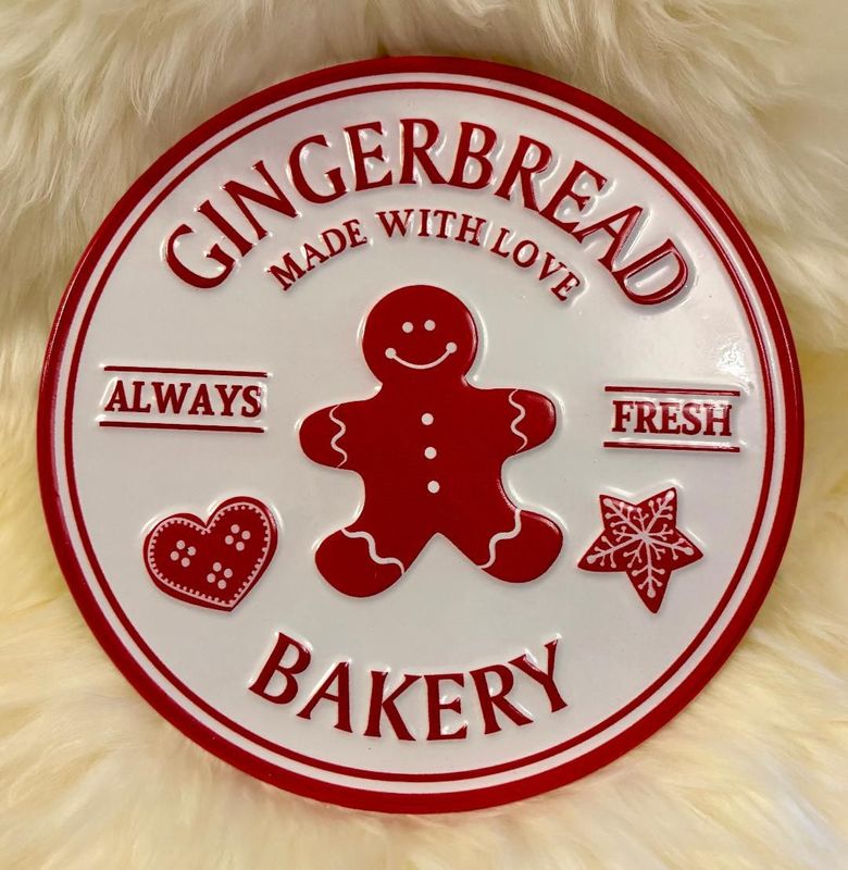 'Gingerbread Bakery' Metal Sign