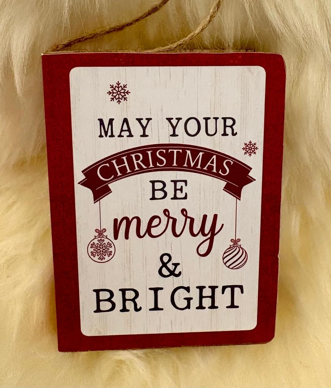 'Merry & Bright' Book Decoration