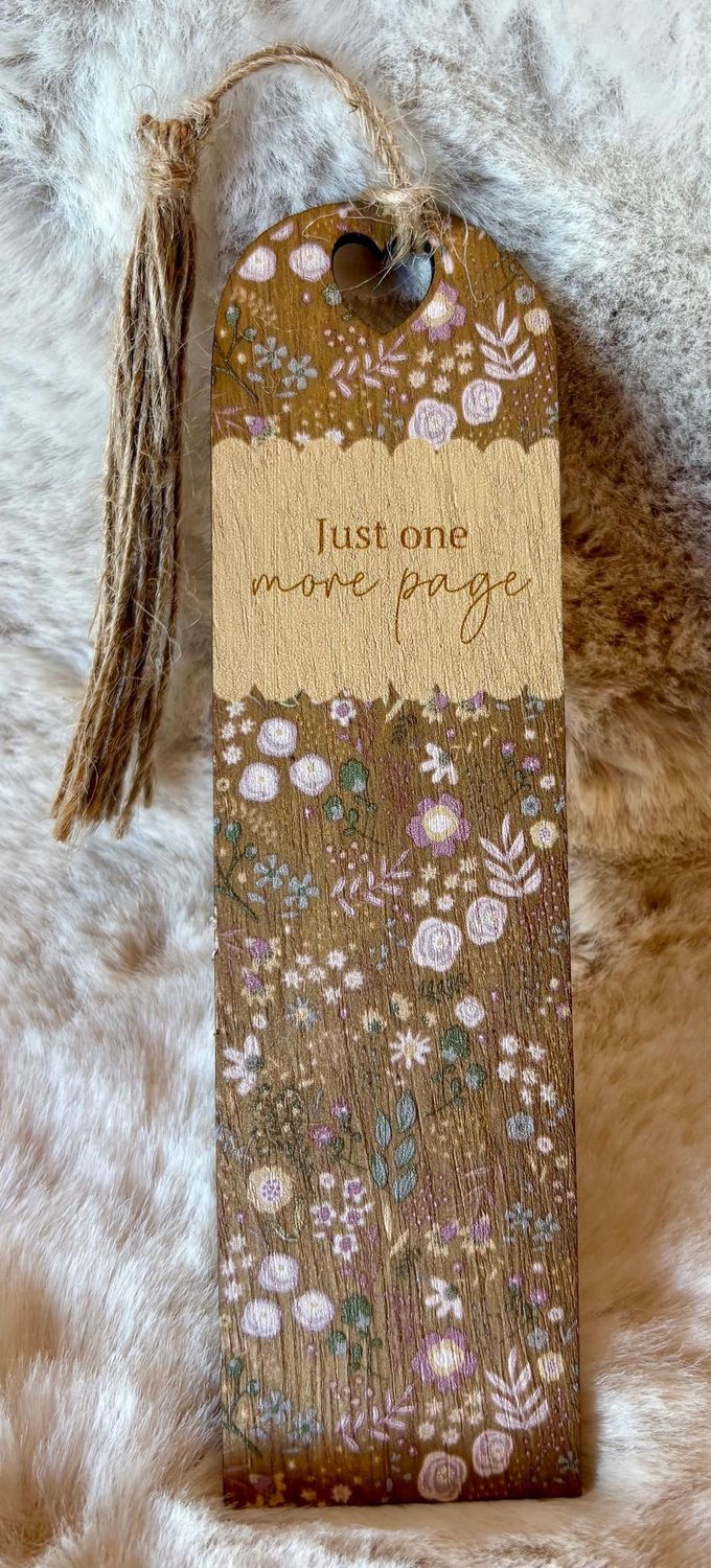 'Just One More Page' Bookmark