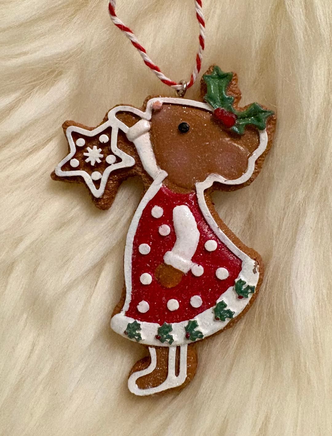 'Holly Mouse' Gingerbread Decoration