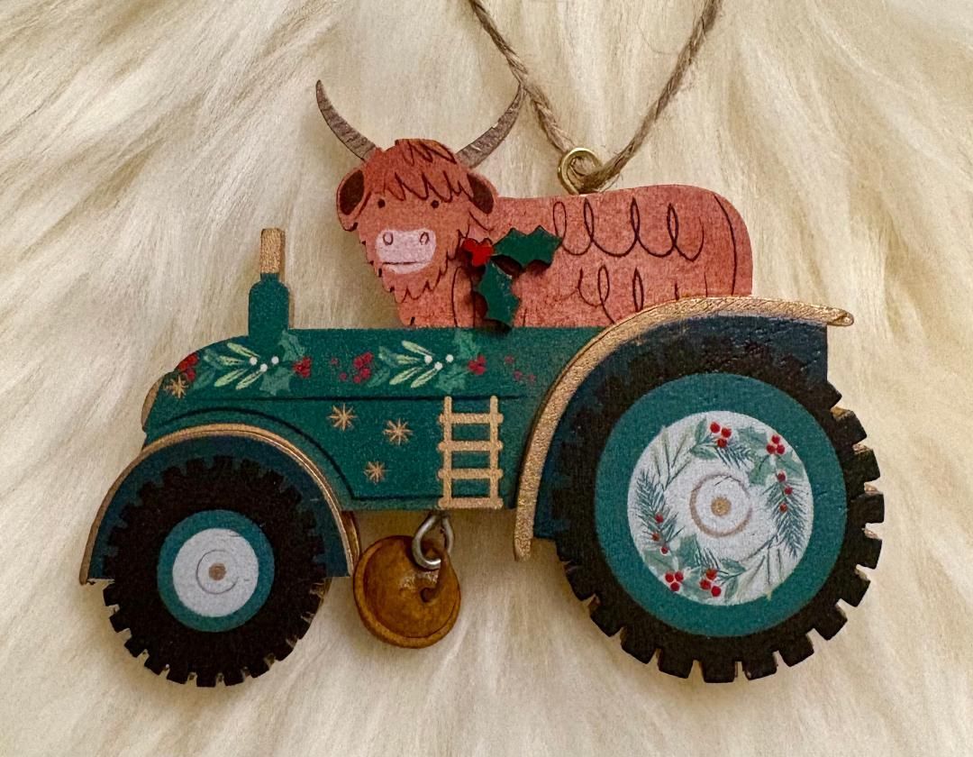 'Highland Cow/Tractor' Decoration