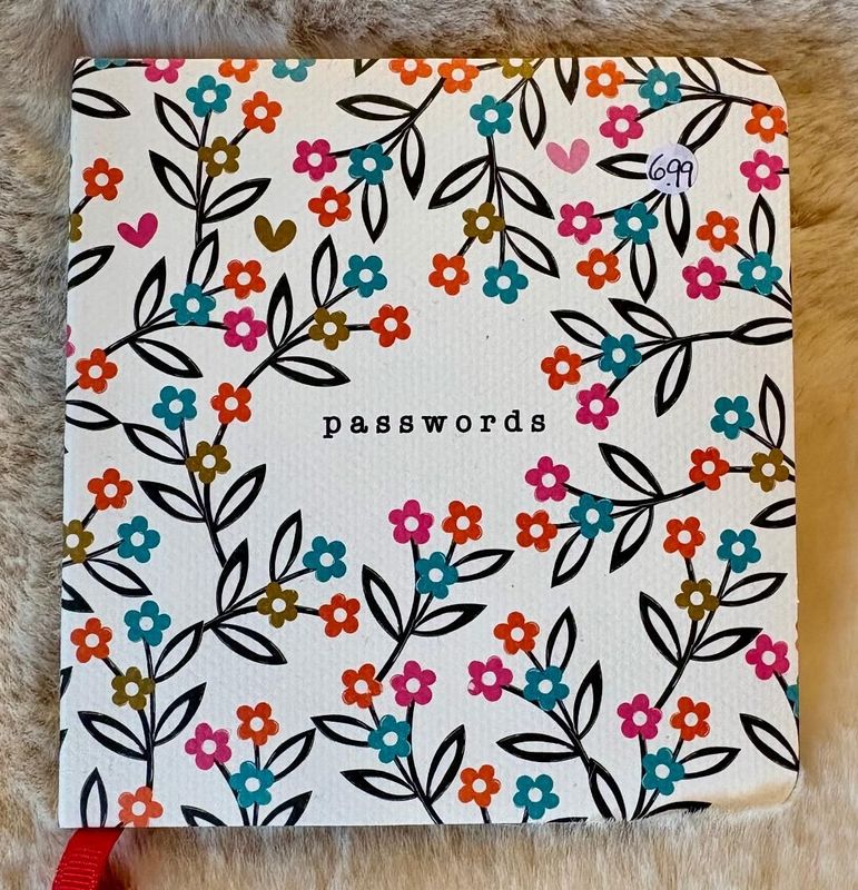 'Woodcut Flower' Passwords Book