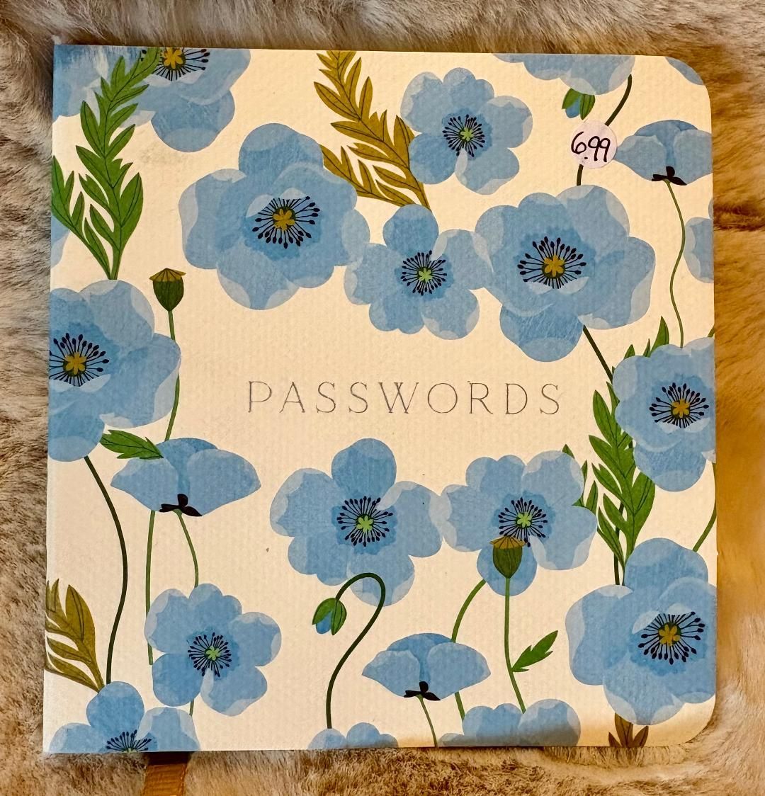 'Blue Poppy' Passwords Book