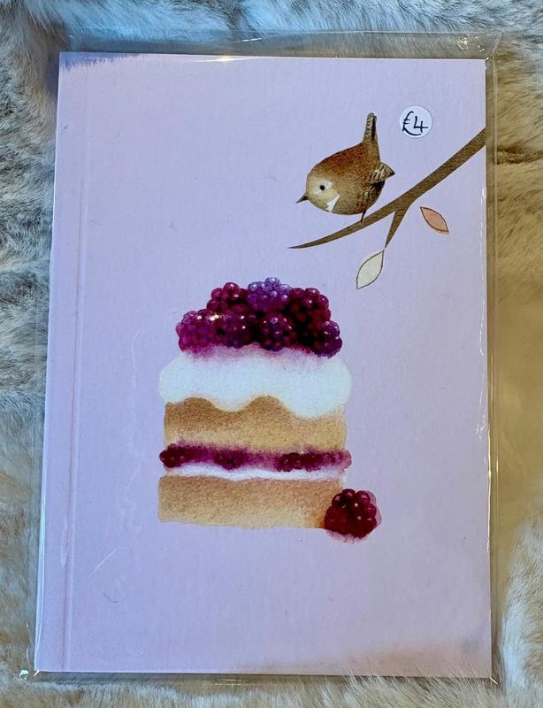 'Wren/Cake' A6 Notebook