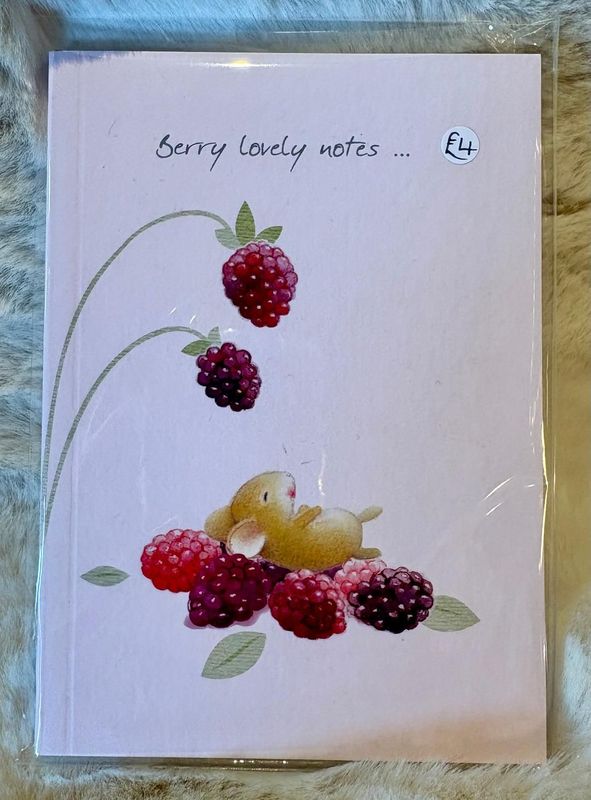 'Mouse/Berries' A6 Notebook