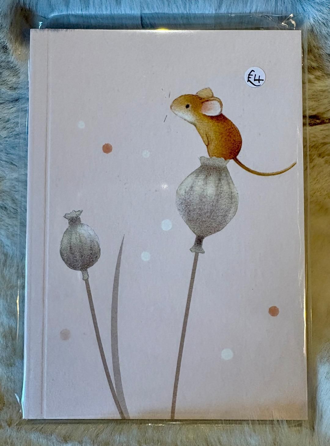 'Dormouse/Poppy Head' A6 Notebook