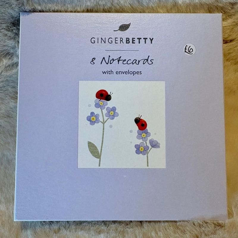 'Bunny/Ladybirds' 8 Notecards