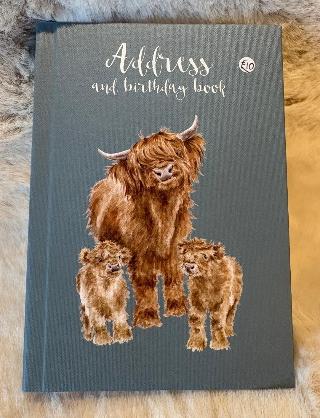 'Highland Cow' Address & Birthday Book