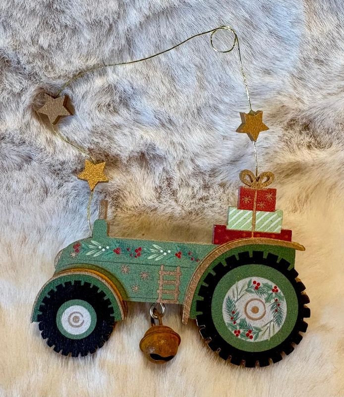 'Green Tractor' Hanging Decoration
