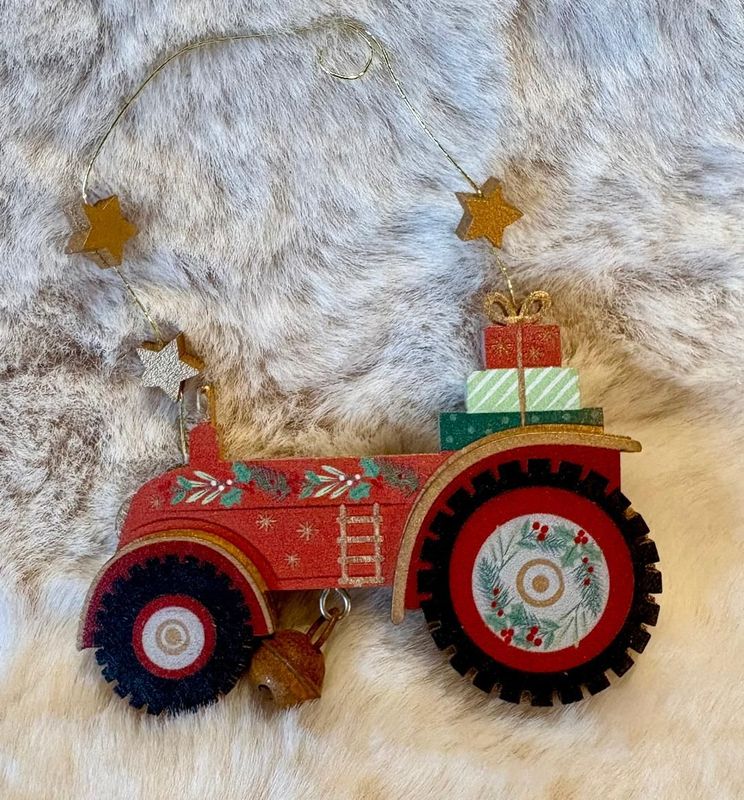 'Red Tractor' Hanging Decoration