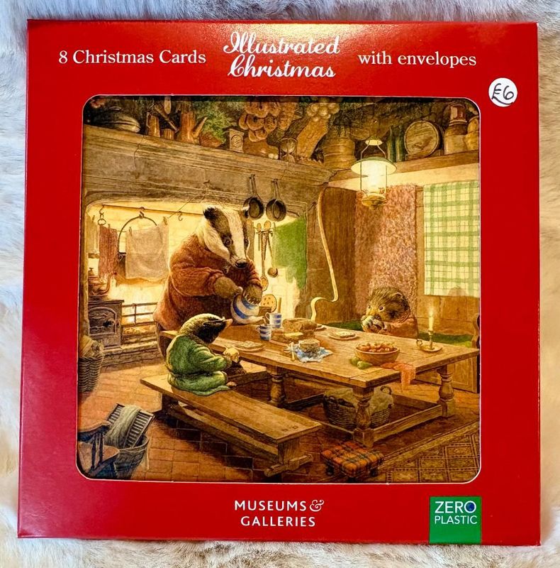 8 'Badger's Kitchen' Xmas Card Pack