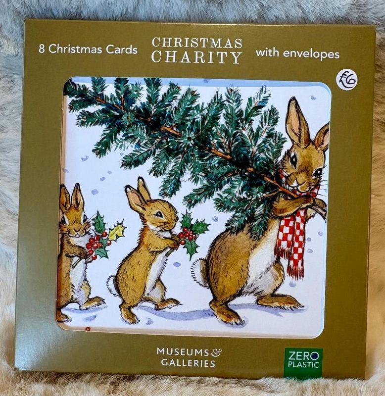 8 'Bringing Home/Tree' Charity Xmas Card Pack