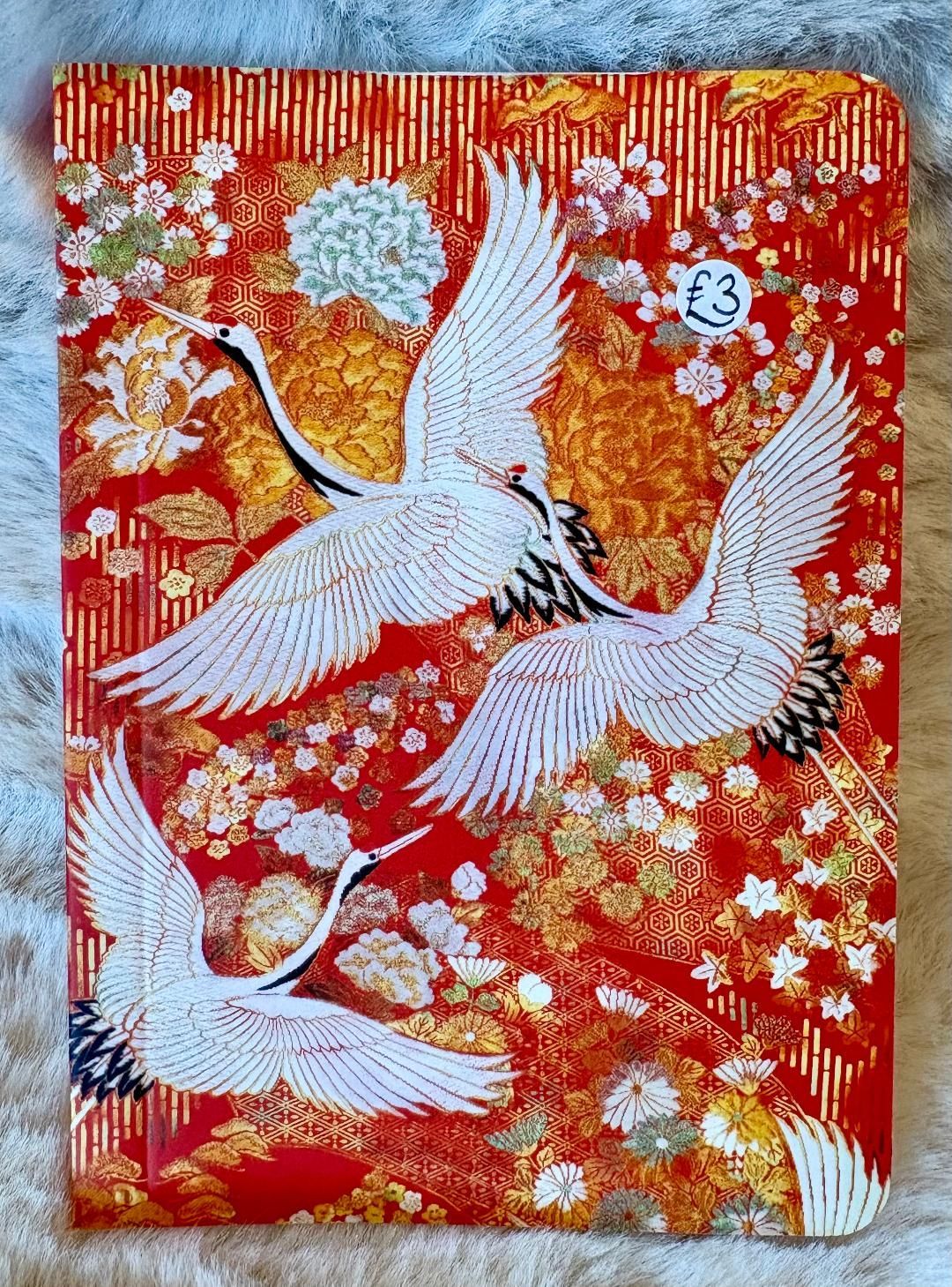 'Kimono Cranes' A6 Notebook
