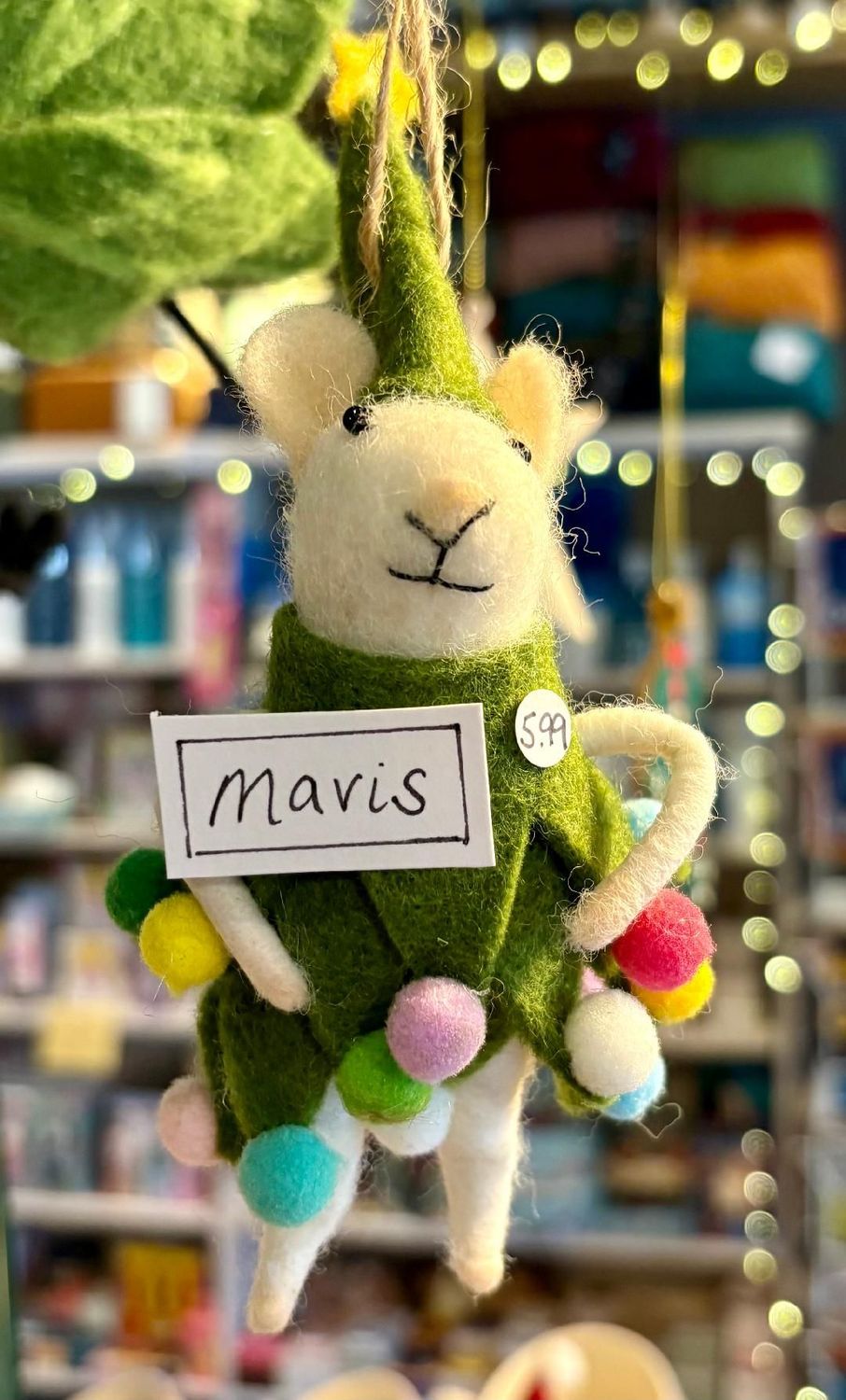 'Mavis' Pom-Pom Mouse