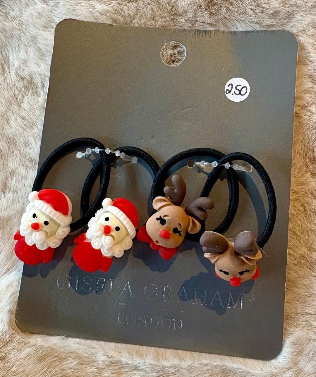 'Santa/Reindeer' 4pk. Hair Bobbles