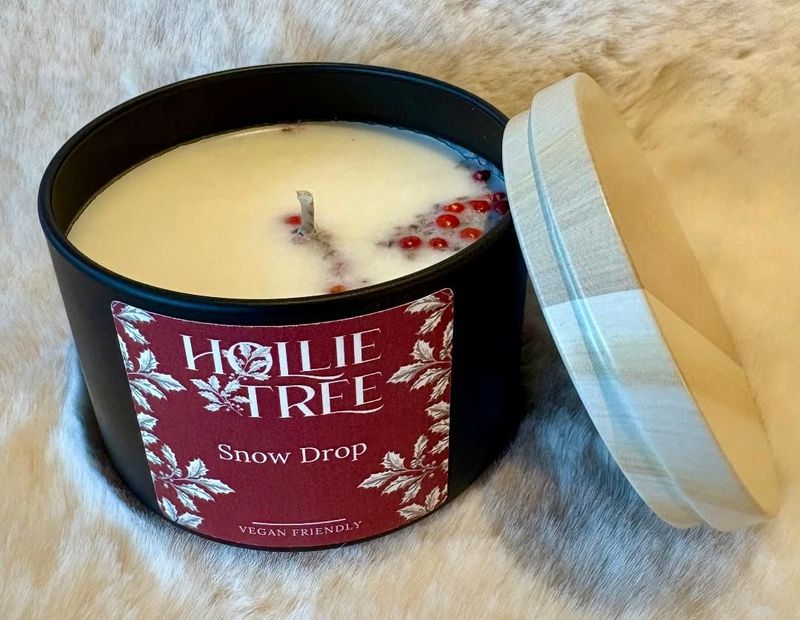 'Snow Drop' Tin Candle
