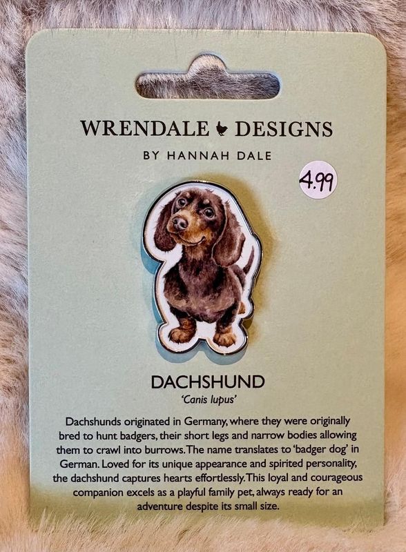 Wrendale 'Dachshund' Pin Badge