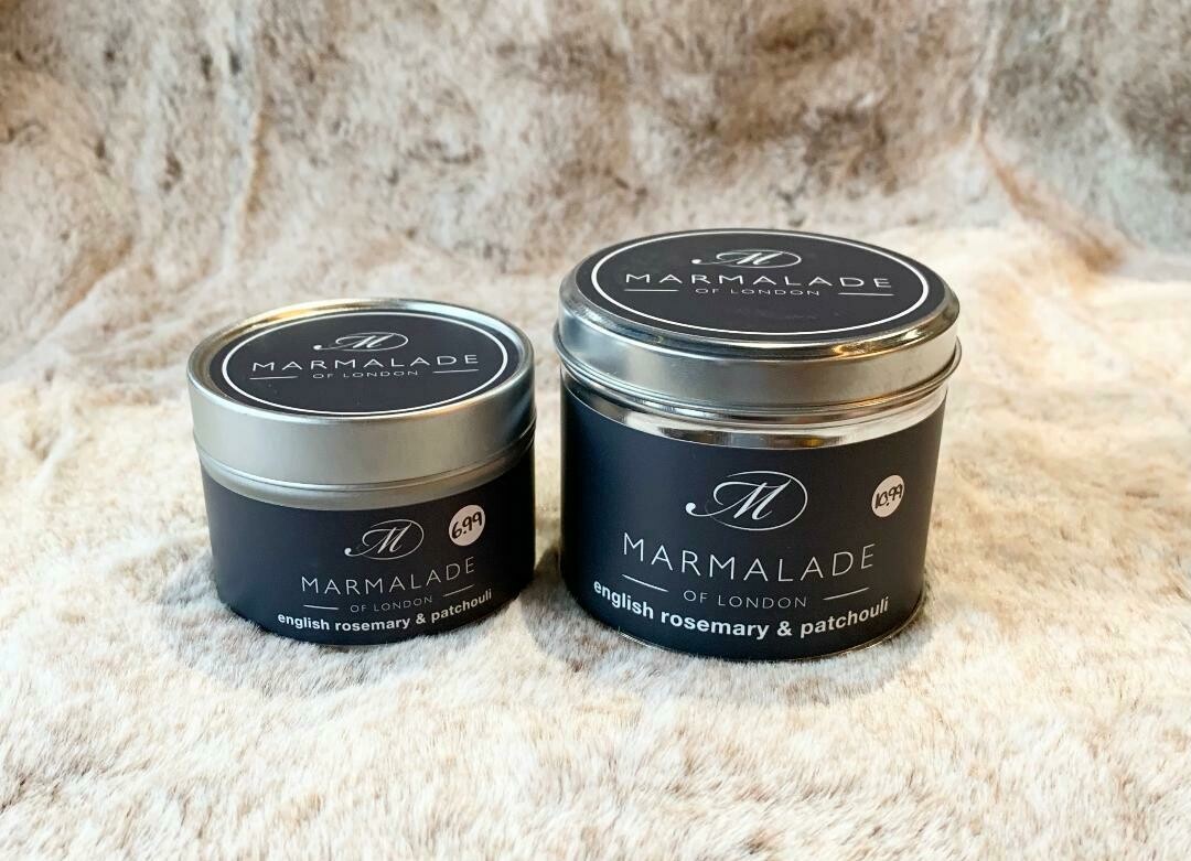 'English Rosemary & Patchouli' Tin Candle - Large