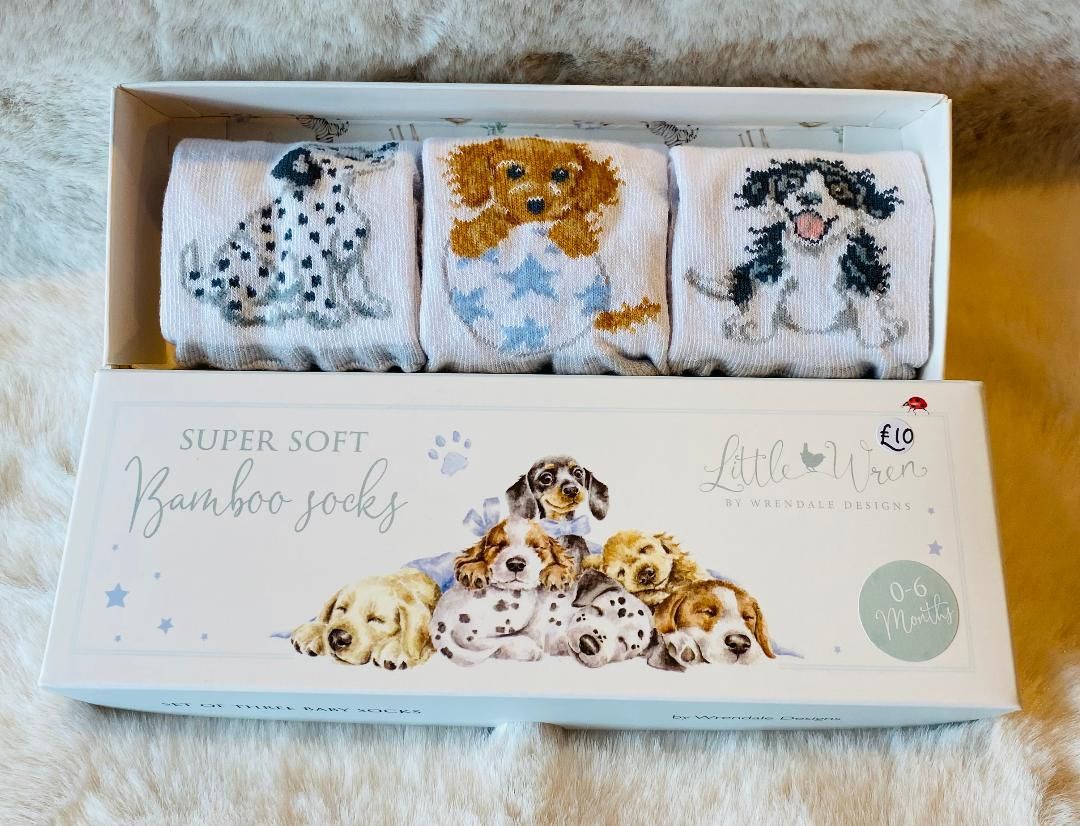 'Doggies' Pk/3 Baby Socks