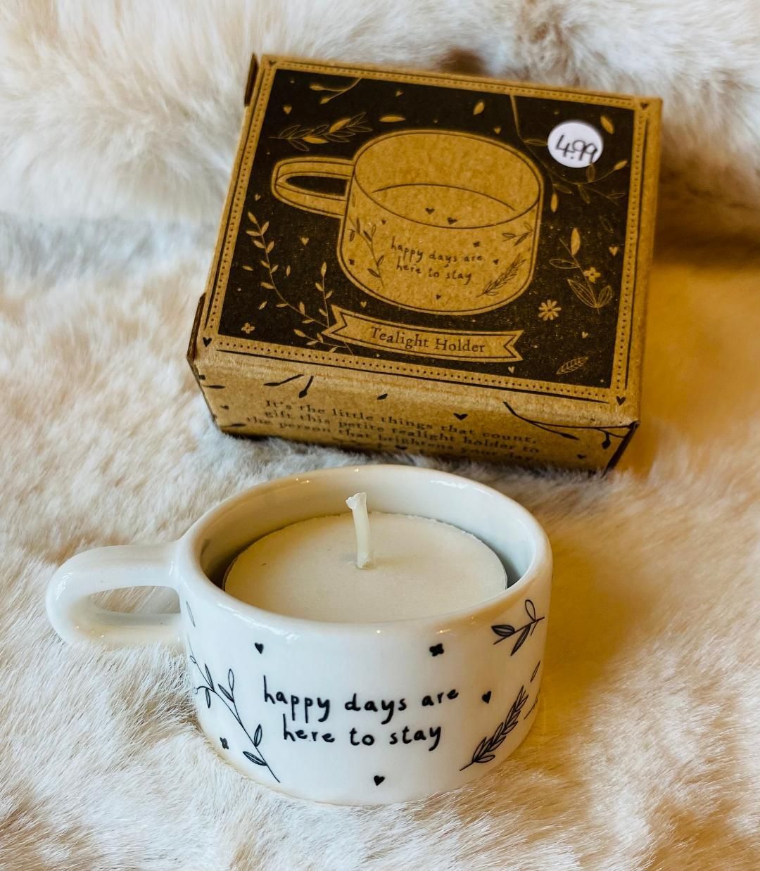 'Happy Days' T.Light Cup